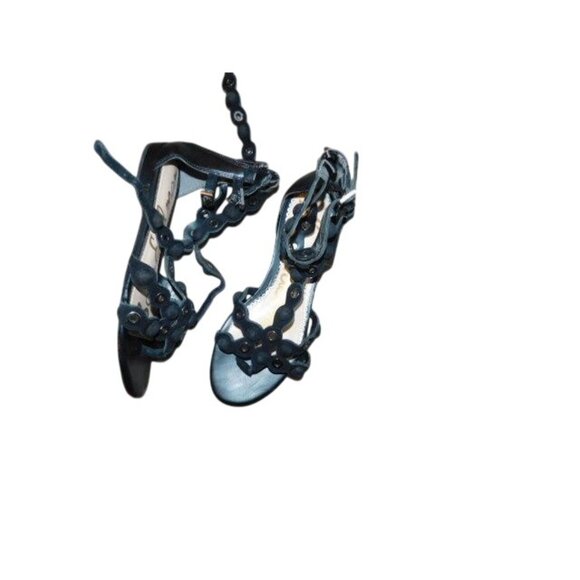 Sam Edelman Size 6 Black Suede Leather Flat Gladiator Sandals NEW - Picture 3 of 4